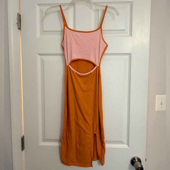 Spaghetti Strap Ribbed Bodycon Dress - Picture 1 of 2